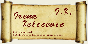 Irena Kelečević vizit kartica